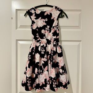 Women’s XXS Navy & Pink Floral Fit and Flair Short Dress